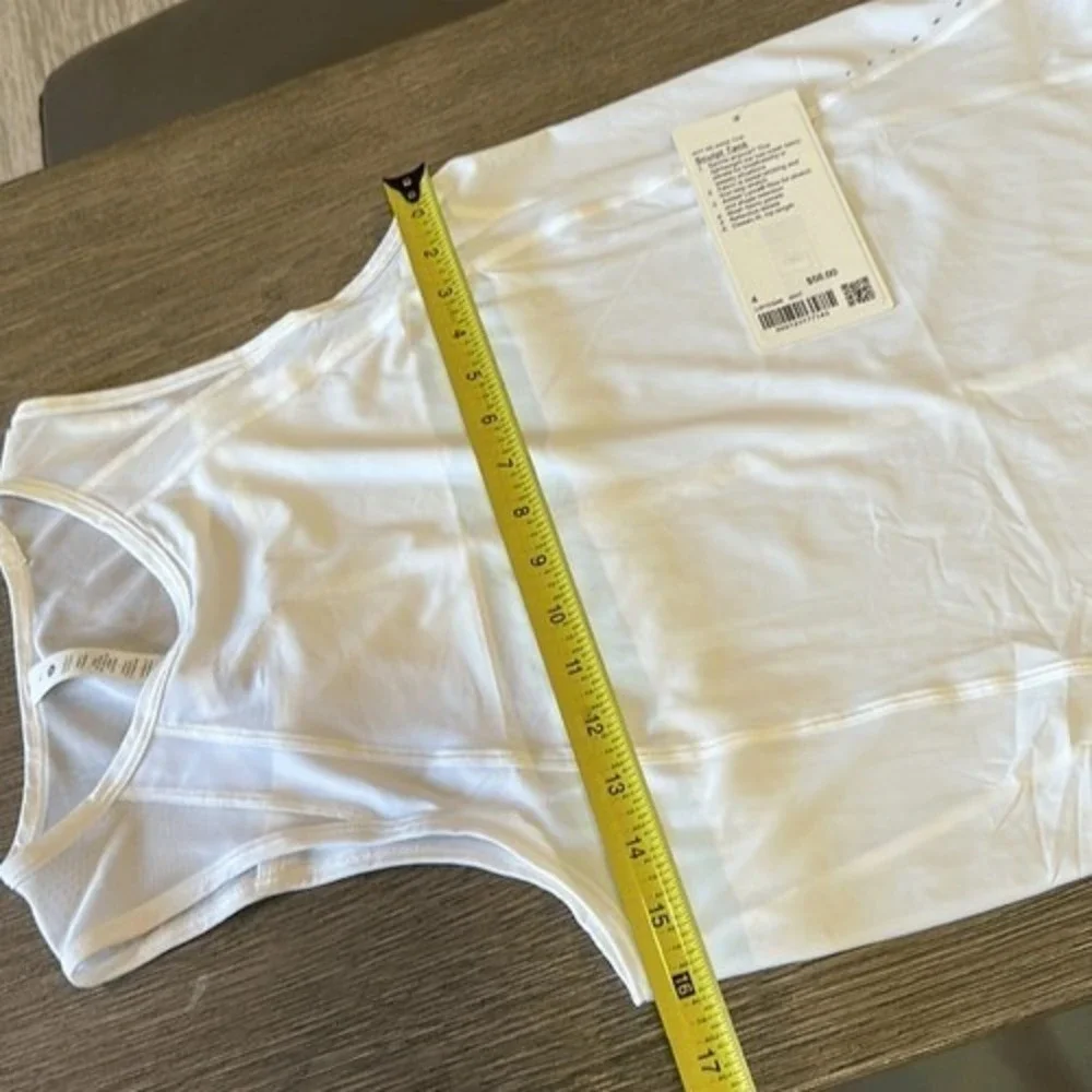 Lululemon Sculpt Tank Top‎ Back Vent White size 4 NWT